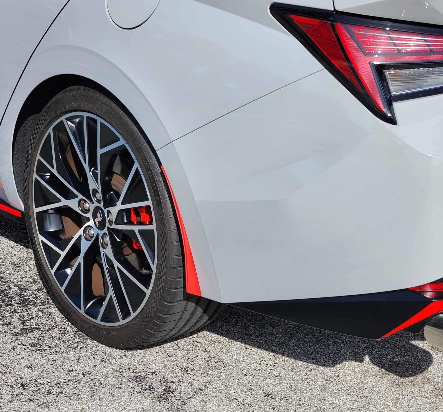 Elantra N rear red guard