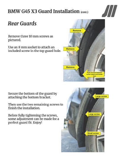 G45 X3 splash guard instructions page 2